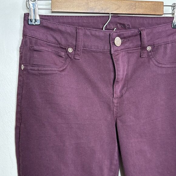 MAURICES Skinny Pants Mid Rise Casual Stretch Small Purple - Picture 2 of 10